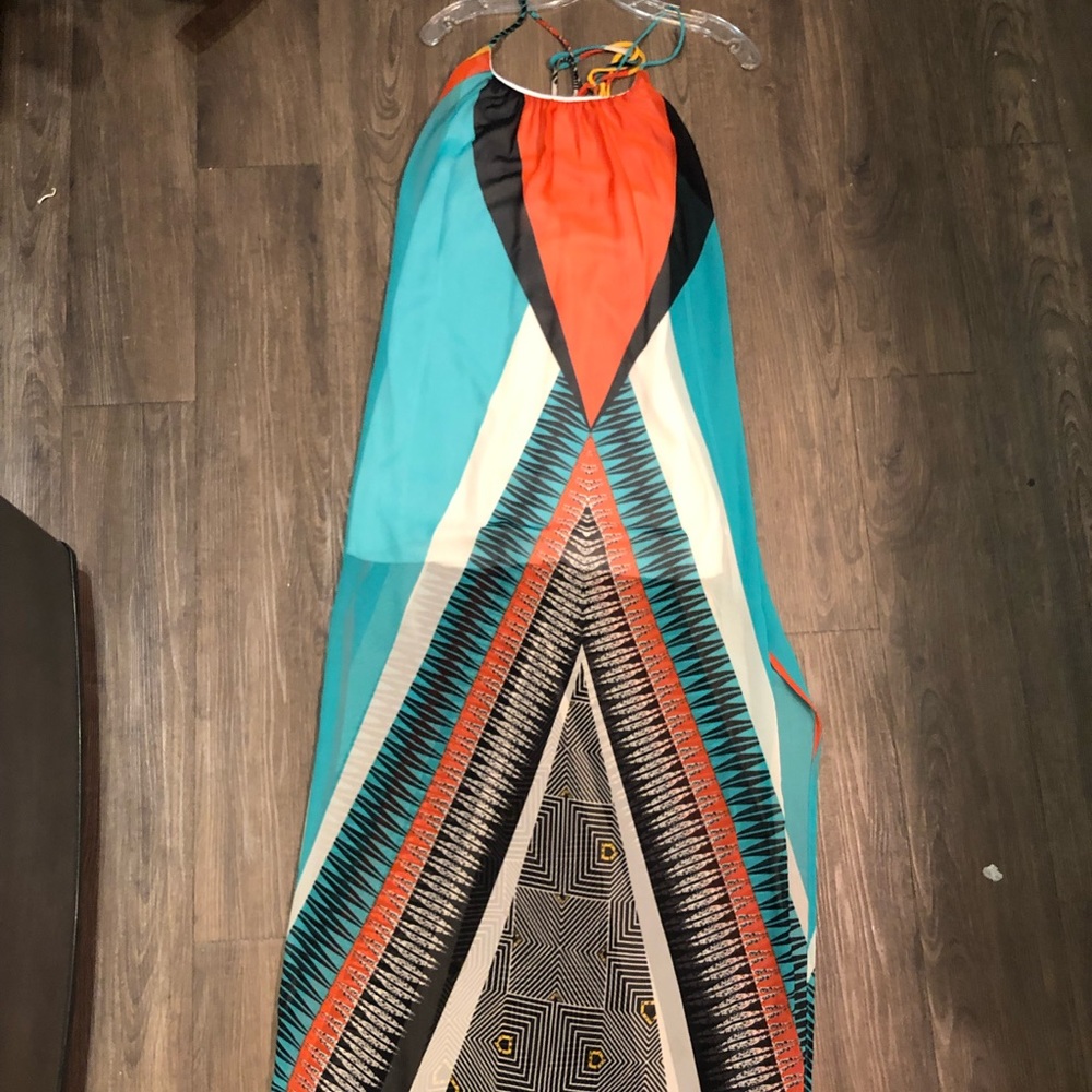 Colorful patterned maxi dress